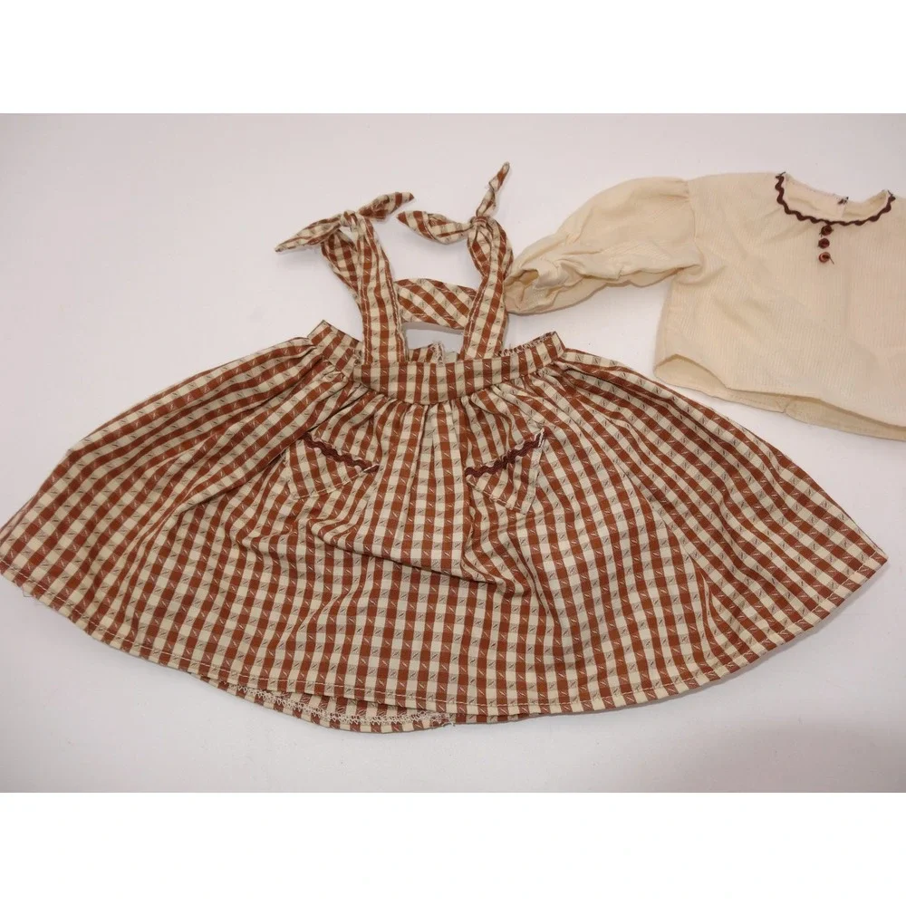 American Girl Addy Birthday Outfit Pinafore Blouse Snood Booklets 1994 Brown